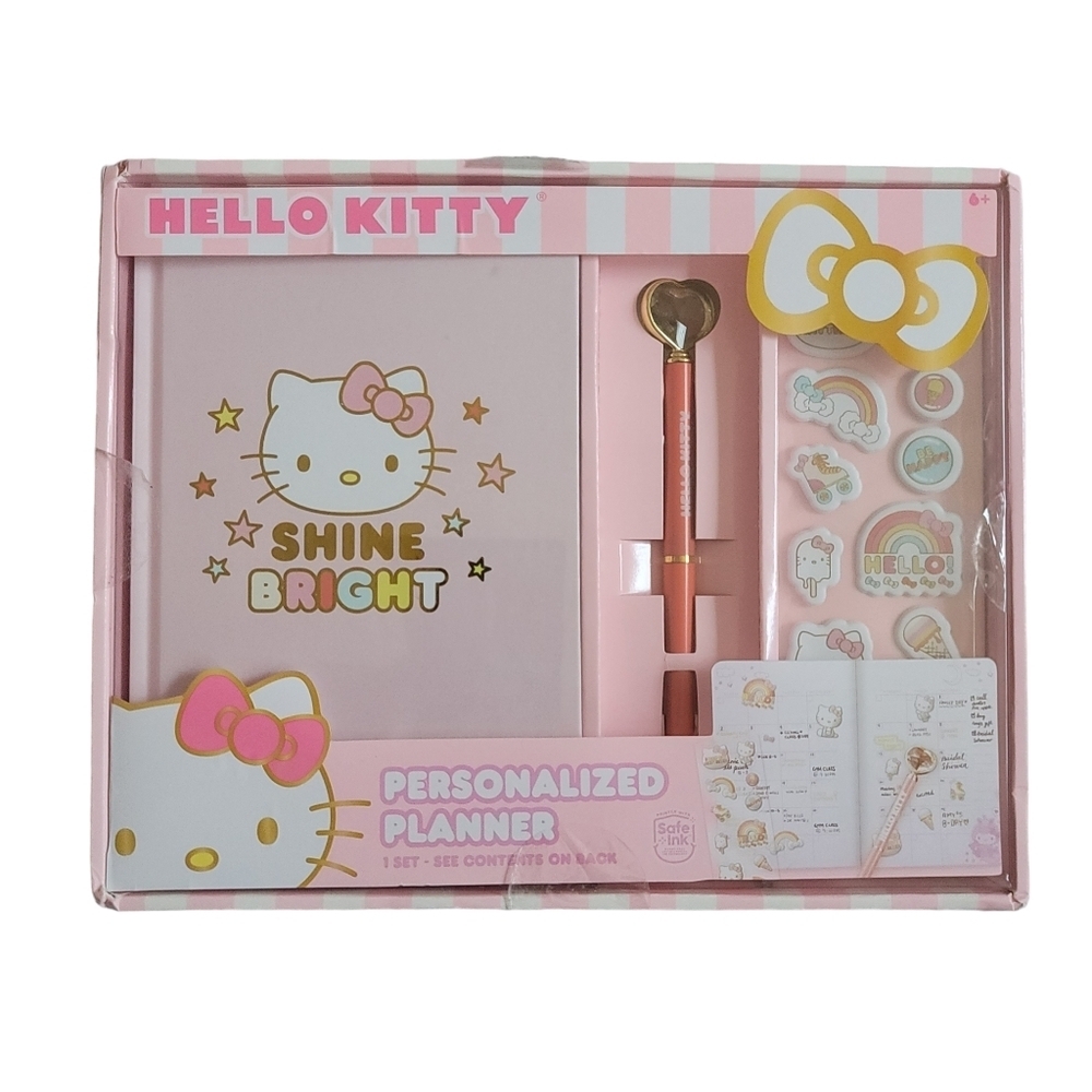 NEW‎ Hello Kitty Personalized Planner Blank Dates Pen Stickers Stationary Book